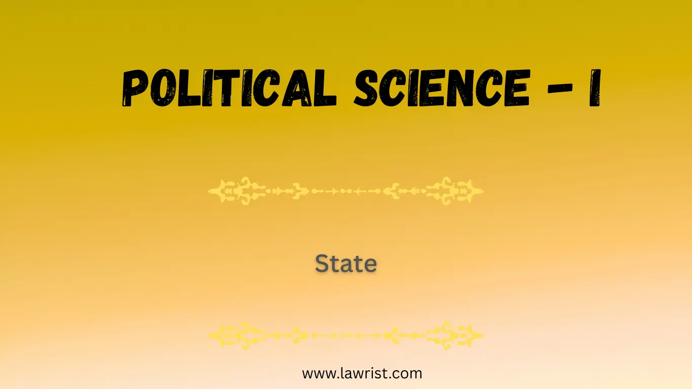 Concept of State : Definitions | Elements