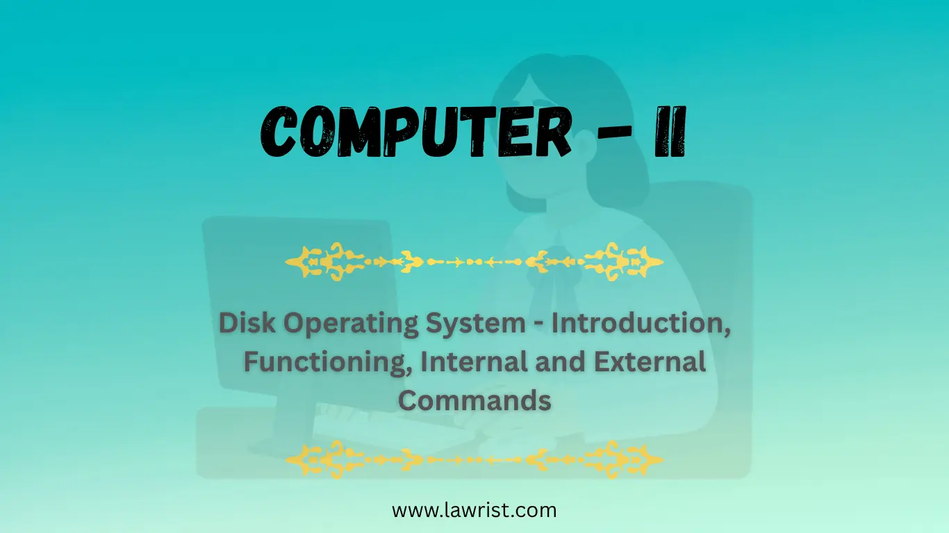 Disk Operating System - Introduction, Functioning, Internal and ...