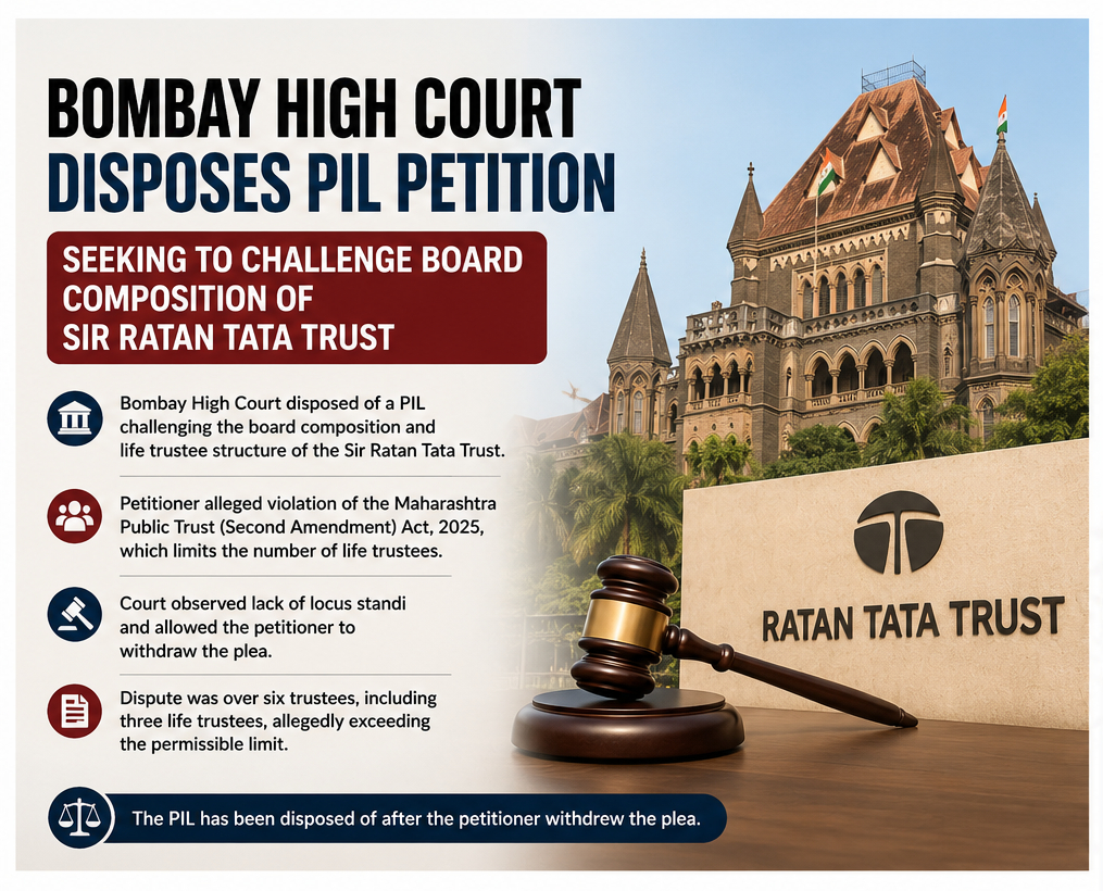 Bombay High Court Disposes PIL Challenging Board Composition of Sir Ratan Tata Trust