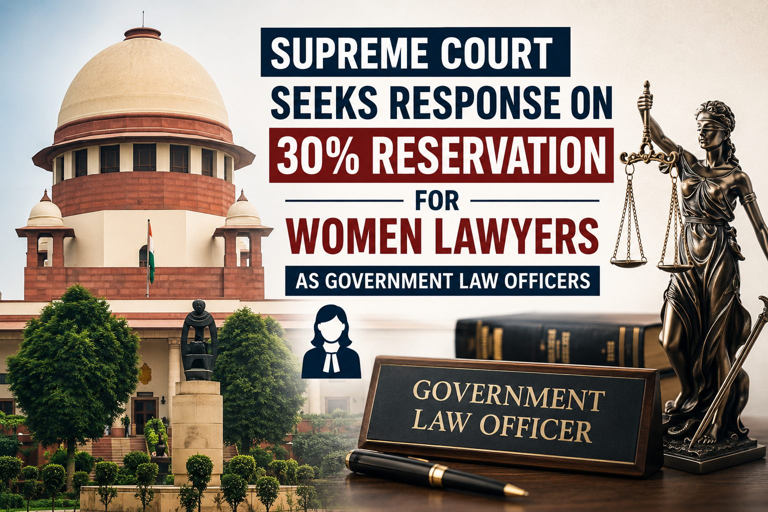 Supreme Court Seeks Response on 30% Reservation for Women Lawyers as Government Law Officers